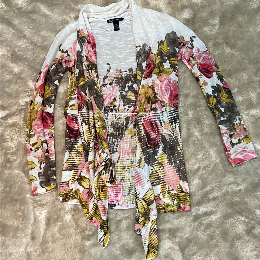 INC Draped Front Cardigan XS